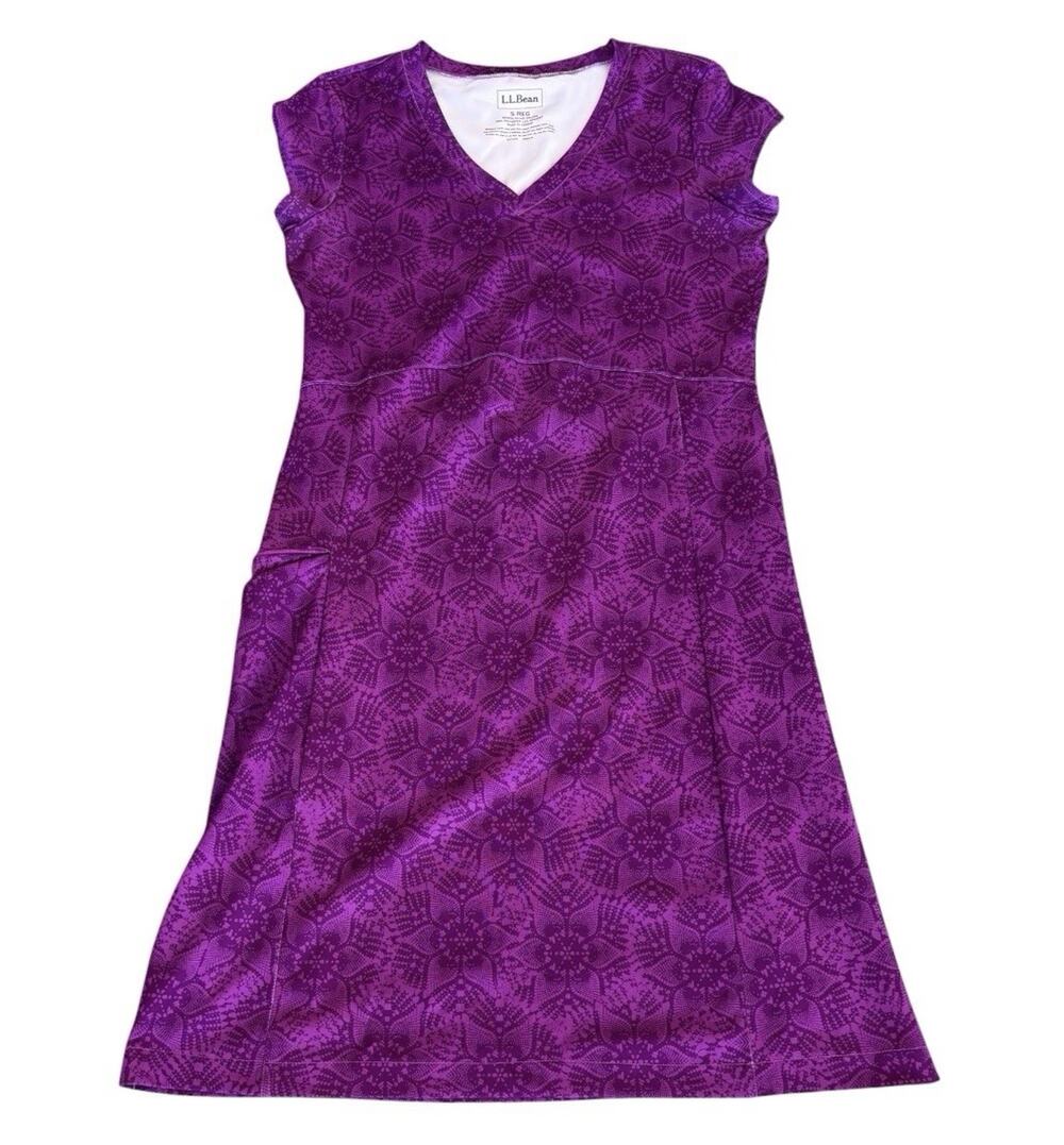 LL Bean Purple Mandala Medallion Athletic Dress S REG 291294 Hiking Cabincore